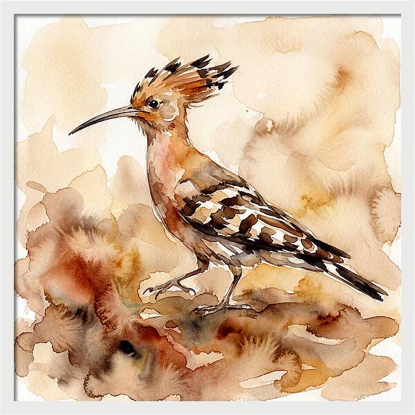 Hoopoe In Watercolor