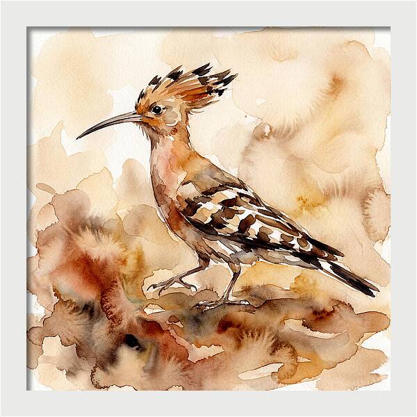 Hoopoe In Watercolor