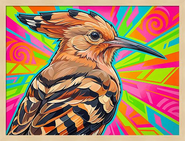Hoopoe With Vibrant Background