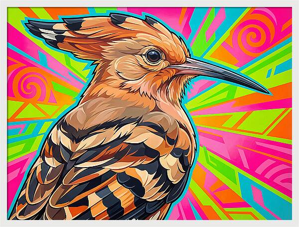 Hoopoe With Vibrant Background