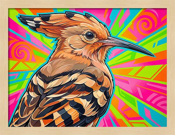 Hoopoe With Vibrant Background