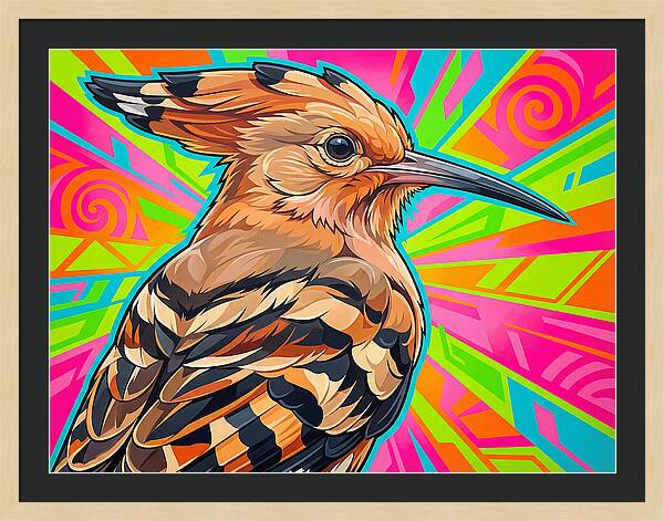Hoopoe With Vibrant Background