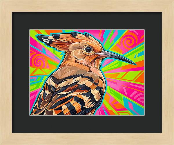 Hoopoe With Vibrant Background