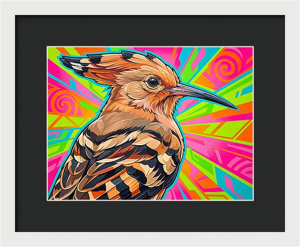 Hoopoe With Vibrant Background