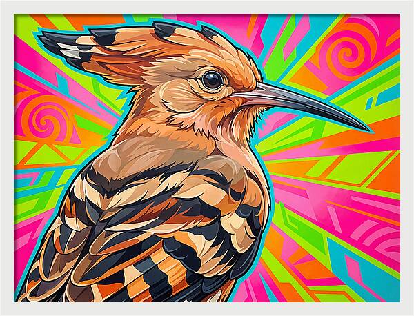 Hoopoe With Vibrant Background
