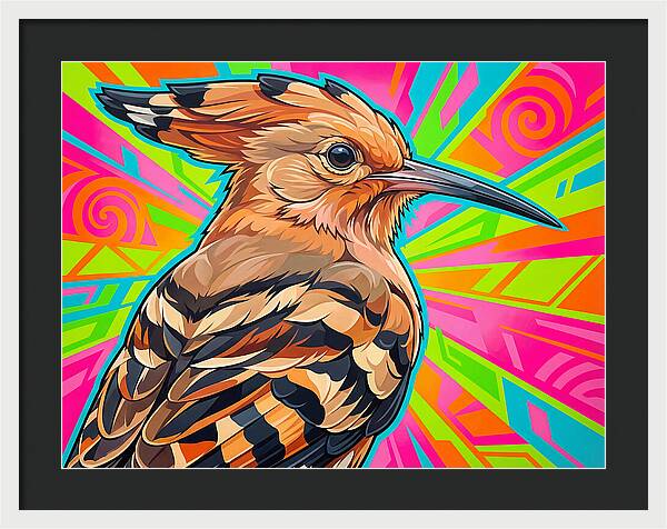Hoopoe With Vibrant Background