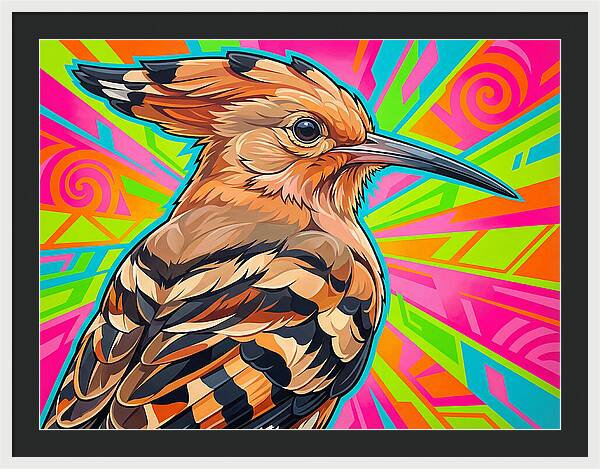 Hoopoe With Vibrant Background