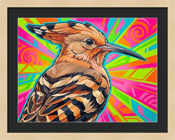 Hoopoe With Vibrant Background