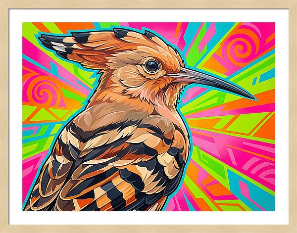 Hoopoe With Vibrant Background