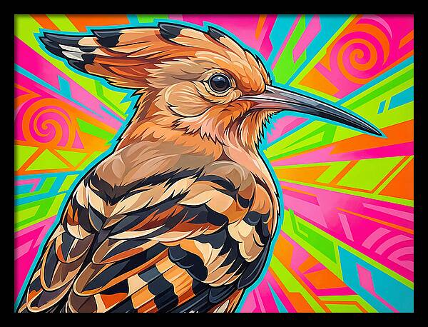 Hoopoe With Vibrant Background