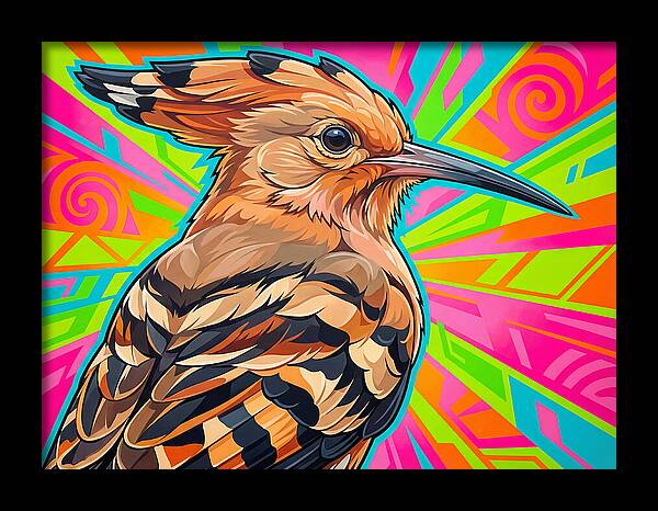 Hoopoe With Vibrant Background