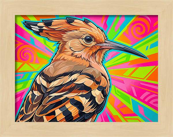 Hoopoe With Vibrant Background