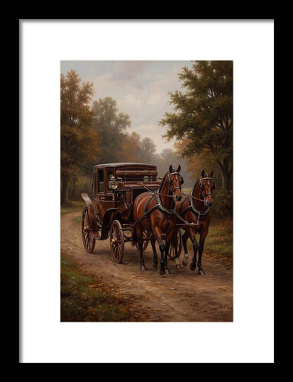 Horse Carriage In Autumn