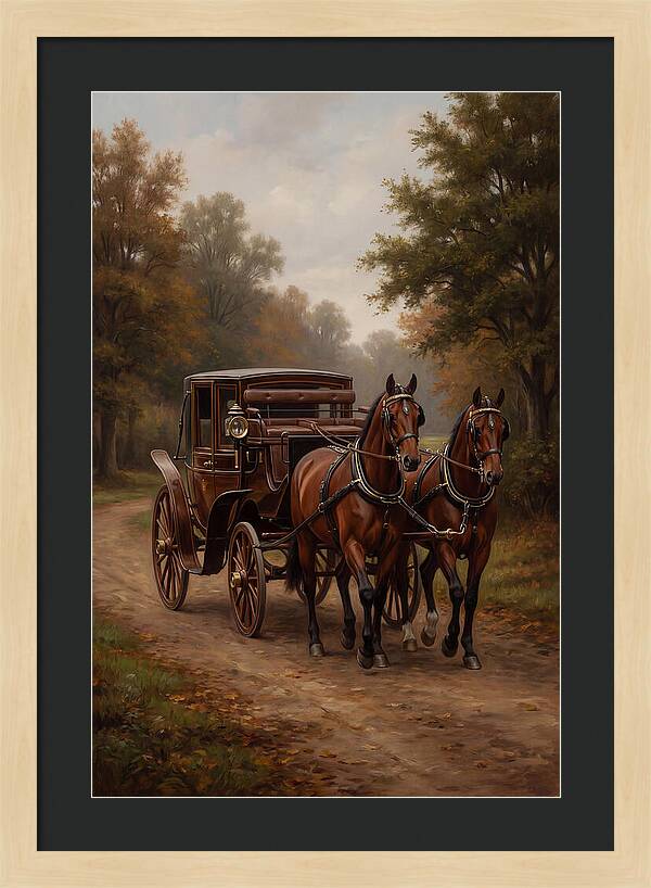 Horse Carriage In Autumn