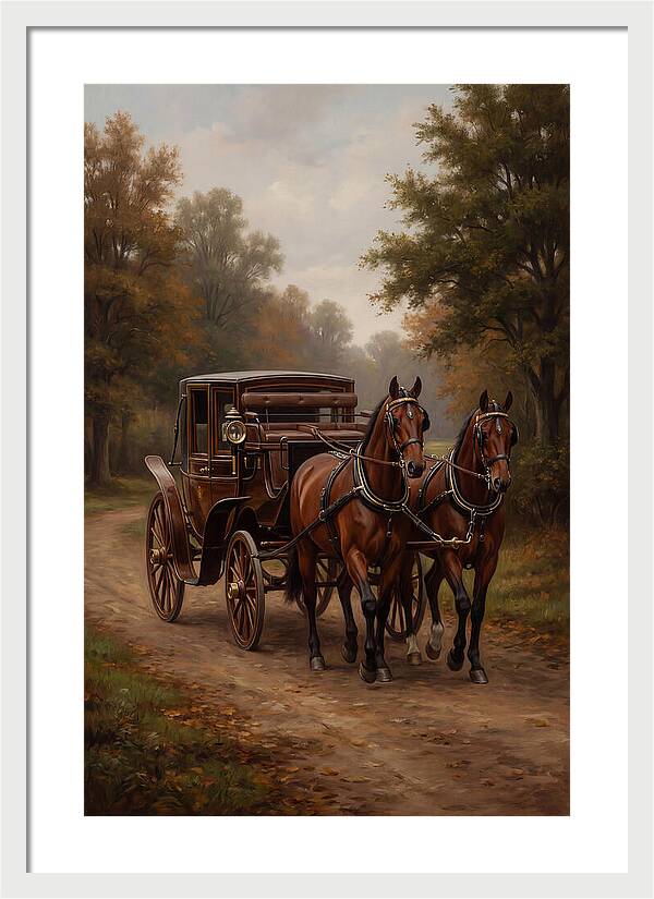 Horse Carriage In Autumn
