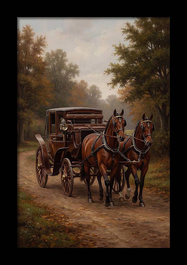 Horse Carriage In Autumn