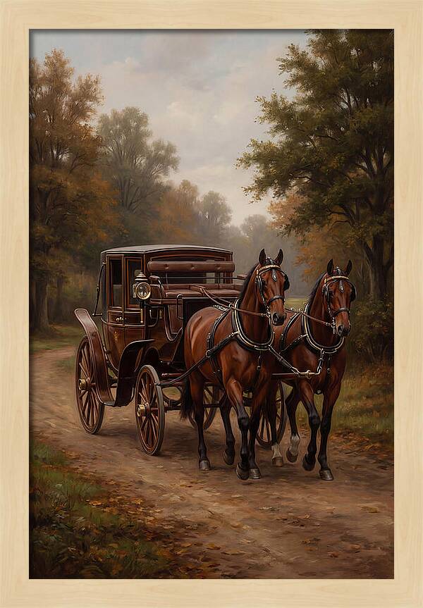 Horse Carriage In Autumn