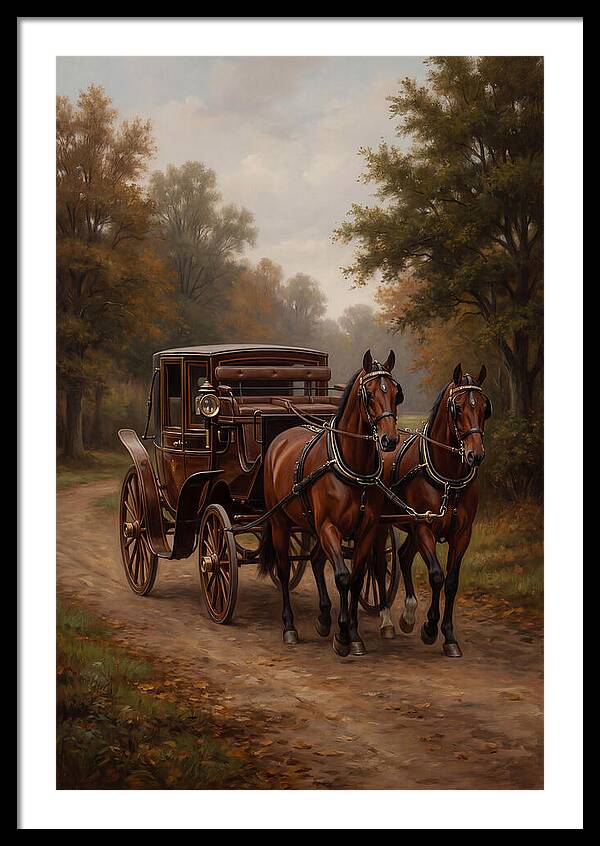 Horse Carriage In Autumn