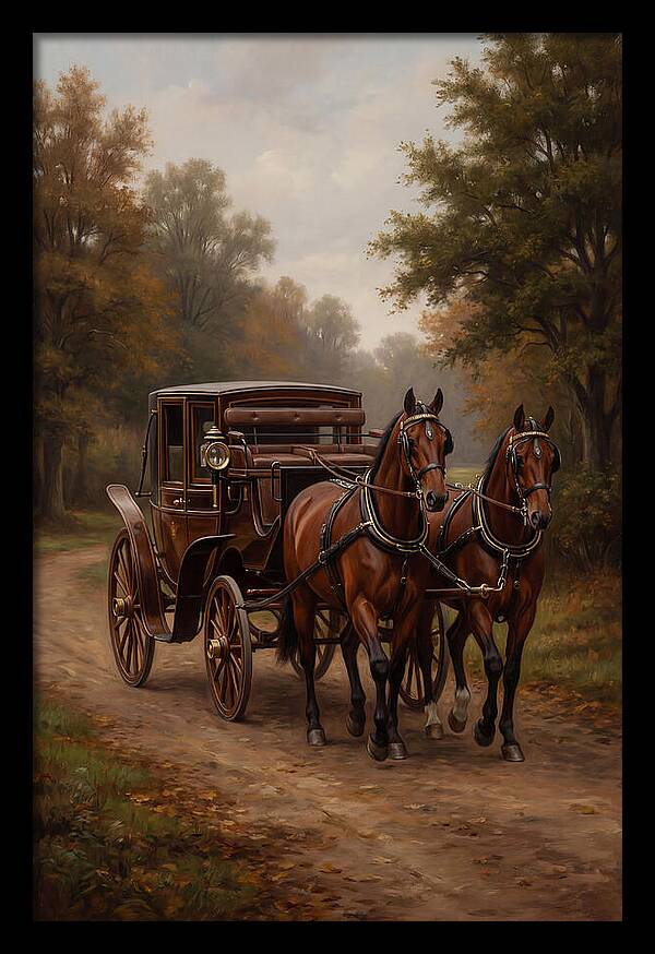 Horse Carriage In Autumn