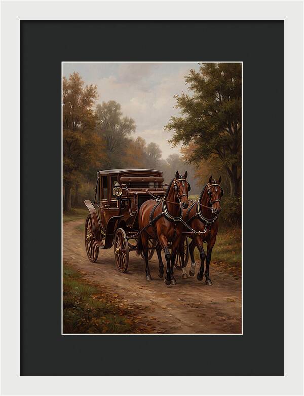 Horse Carriage In Autumn