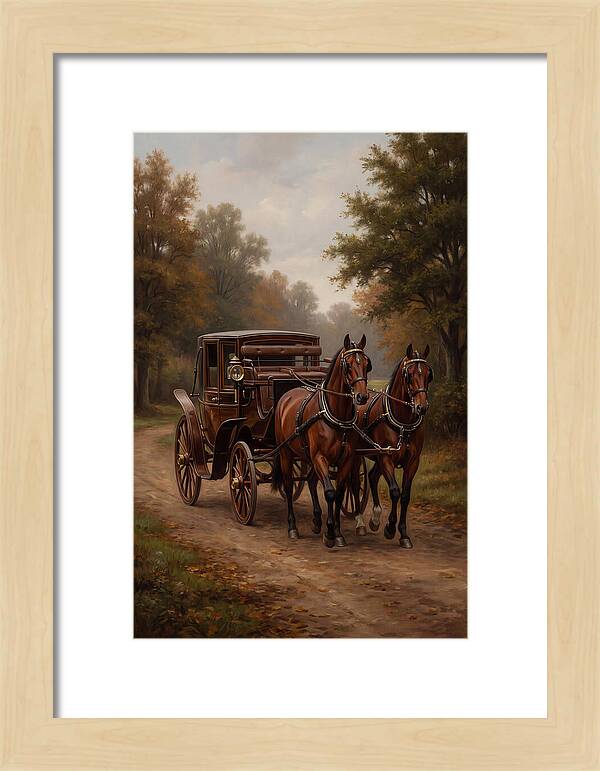 Horse Carriage In Autumn