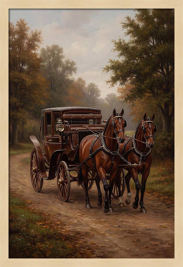 Horse Carriage In Autumn