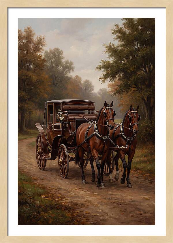Horse Carriage In Autumn