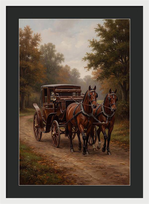 Horse Carriage In Autumn