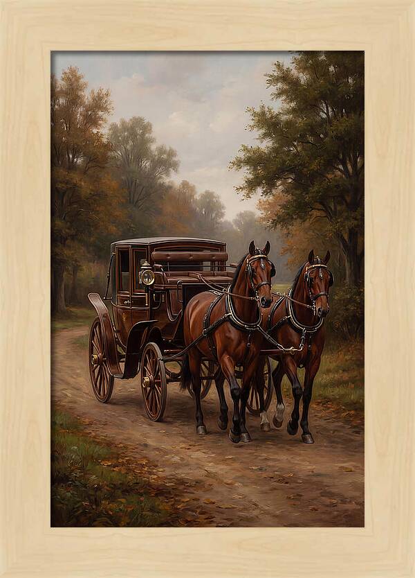 Horse Carriage In Autumn