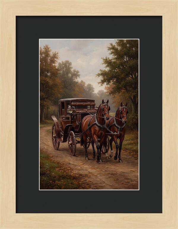 Horse Carriage In Autumn