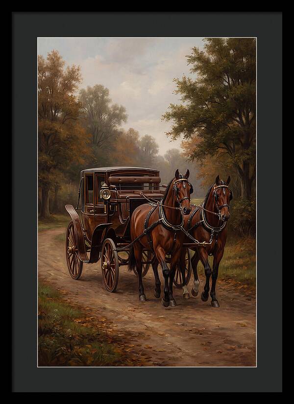 Horse Carriage In Autumn