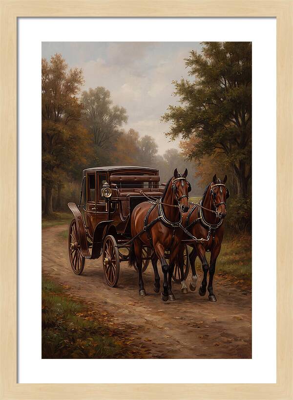 Horse Carriage In Autumn