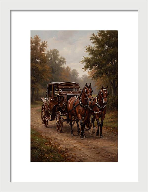 Horse Carriage In Autumn