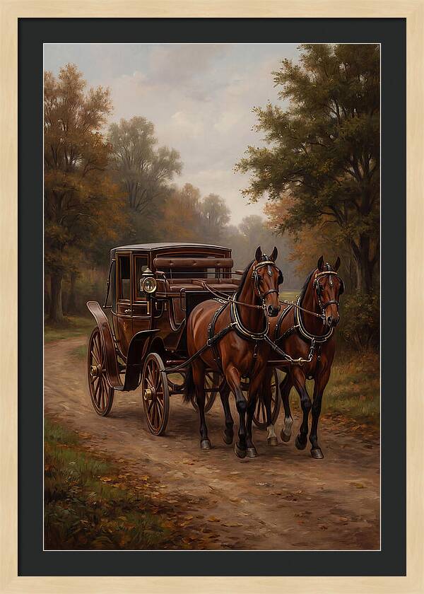 Horse Carriage In Autumn
