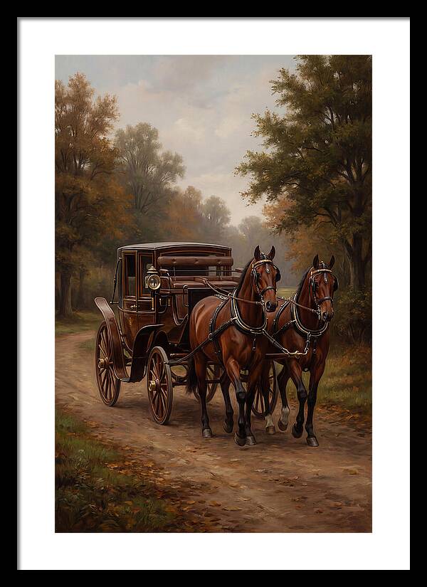 Horse Carriage In Autumn