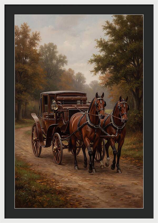 Horse Carriage In Autumn