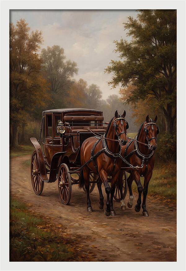 Horse Carriage In Autumn