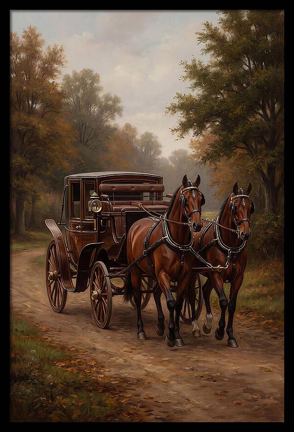 Horse Carriage In Autumn