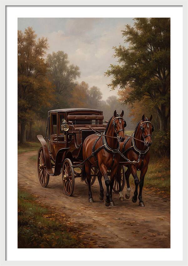 Horse Carriage In Autumn