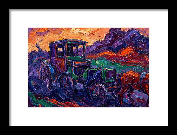 Horse Carriage In Expressionist Style