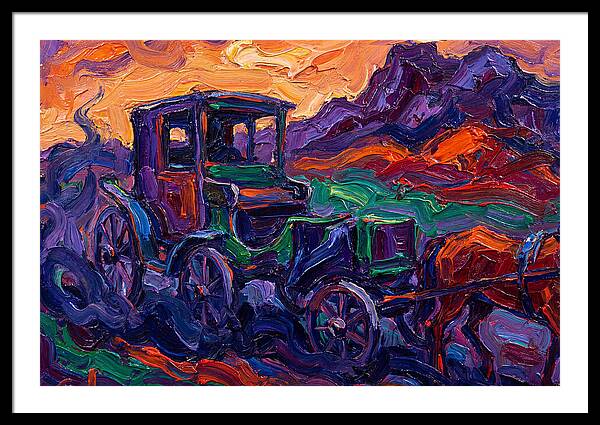 Horse Carriage In Expressionist Style