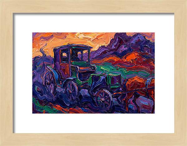 Horse Carriage In Expressionist Style