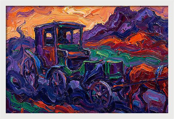 Horse Carriage In Expressionist Style