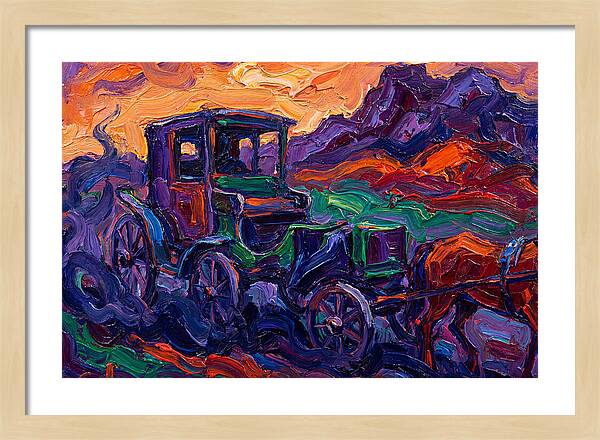 Horse Carriage In Expressionist Style