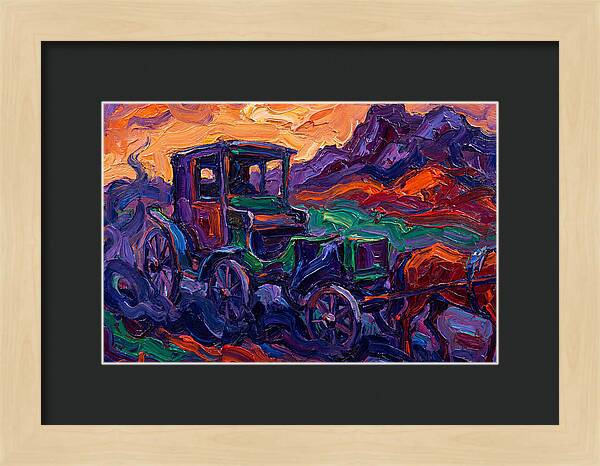 Horse Carriage In Expressionist Style