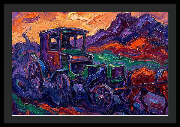 Horse Carriage In Expressionist Style
