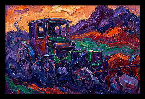 Horse Carriage In Expressionist Style