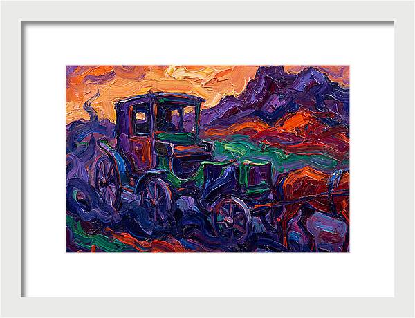 Horse Carriage In Expressionist Style