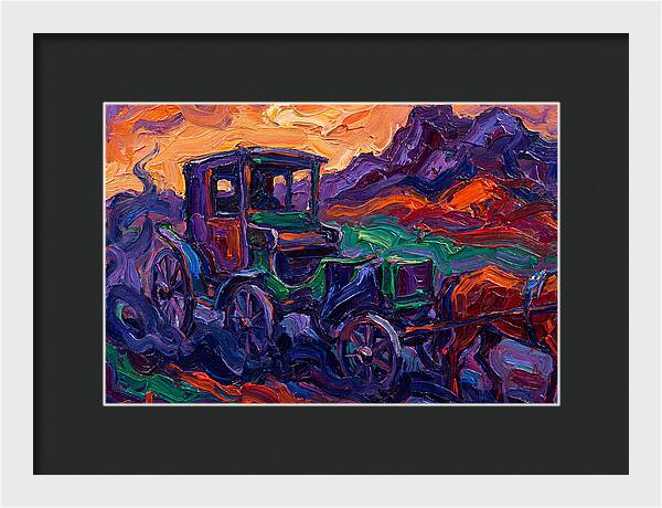 Horse Carriage In Expressionist Style