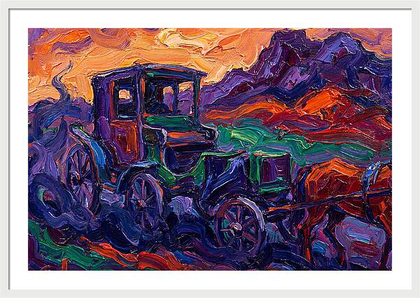 Horse Carriage In Expressionist Style